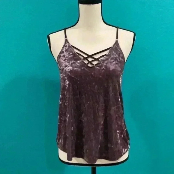 American eagle purple velvet tank top in size small - Picture 1 of 3